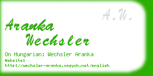 aranka wechsler business card